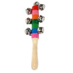 LittleLoot Wooden Rattle with Bell – Hand Crafted Sound Making Infant Toy for New-Born Babies and Kids – Non-Toxic, Eco-Friendly Wooden Rattles for Sensory Play, Motor Skill Development, and Musical Fun - Image 3