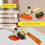 LittleLoot Wooden Bambaram Combo – Handcrafted Traditional Spinning Top Toy for Kids, Eco-Friendly & Non-Toxic, Develops Motor Skills & Hand-Eye Coordination, Ideal Gift for Toddlers - Image 6