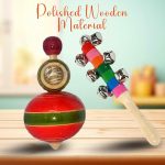LittleLoot Wooden Rattle with Bell & Wooden Bambaram Combo – Eco-Friendly Handcrafted Baby Toy Set for Infants | Promotes Motor Skills Development | Safe, Durable & Non-Toxic | Ideal Gift for Newborns - Image 6