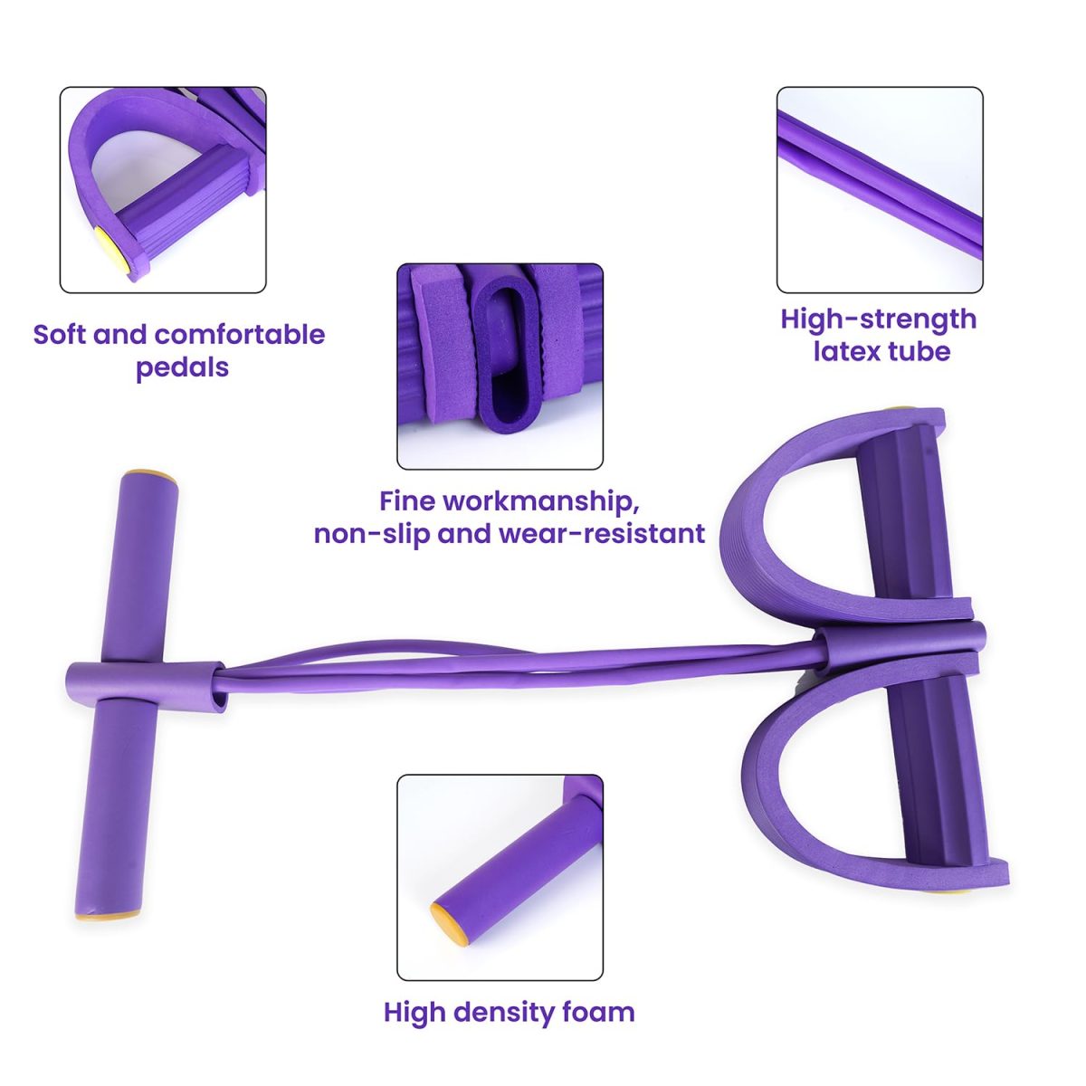 LittleLoot Yoga Pedal Puller Resistance Band for Exercise – Foot Pedal Tummy Trimmer & Abs Machine | Home Gym Equipment for Full Body Workout | Basic Yoga & Fitness Tool for Men & Women (Random Color) - Image 10