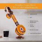 LittleLoot Handcrafted Wooden Veena Miniature Traditional Musical Instrument Decorative Showpiece for Home and Office for Music Lovers and Art Enthusiasts - Eco-Friendly - Image 5
