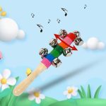 LittleLoot Wooden Rattle with Bell – Hand Crafted Sound Making Infant Toy for New-Born Babies and Kids – Non-Toxic, Eco-Friendly Wooden Rattles for Sensory Play, Motor Skill Development, and Musical Fun - Image 4