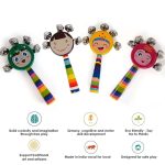 LittleLoot Baby Handle Jingle Bell Rattle – Soft Grip Wooden Sensory Toy with Gentle Jingle Sounds | Colorful Round Face Rattle for Infants & Toddlers | Safe Non-Toxic Baby Activity Gear (Random Color 1pc) - Image 7