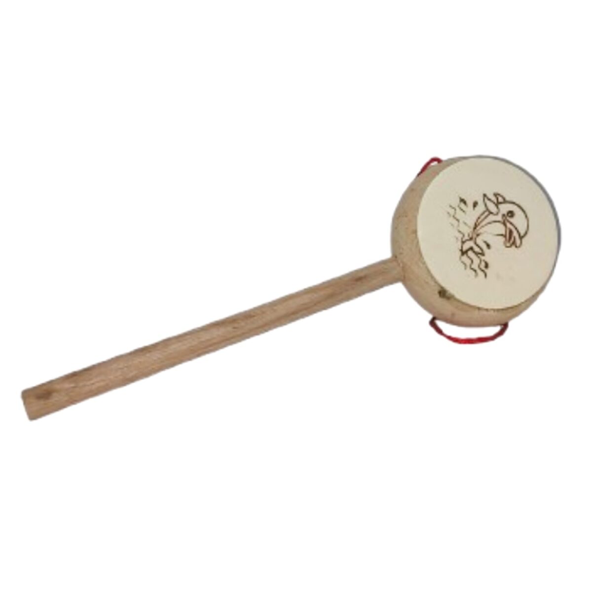 LittleLoot Handcrafted Wooden Rattle Drum Toy for Kids – Eco-Friendly, Safe, and Colorful Damru for Early Learning, Sensory & Auditory Development – Ideal Gift for Babies & Toddlers - Image 1