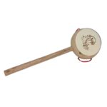 LittleLoot Handcrafted Wooden Rattle Drum Toy for Kids – Eco-Friendly, Safe, and Colorful Damru for Early Learning, Sensory & Auditory Development – Ideal Gift for Babies & Toddlers