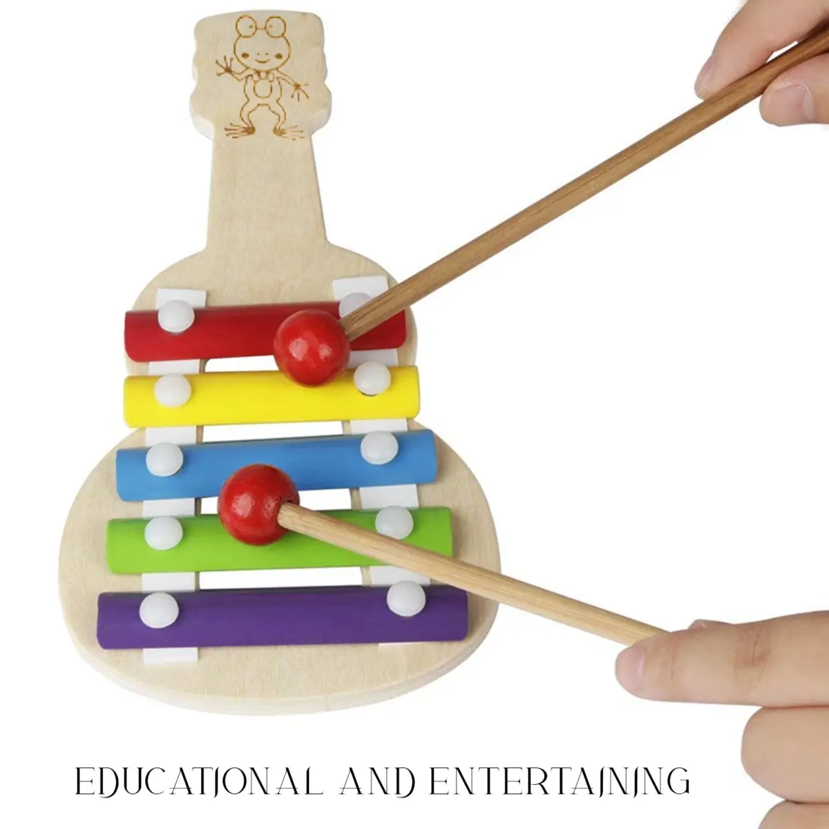 LittleLoot Handcrafted Wooden Xylophone for Kids – Non-Toxic, Eco-Friendly Musical Toy & First Sound Instrument for Early Learning, Sensory Development & Fun Play (Ages 4+) - Image 2