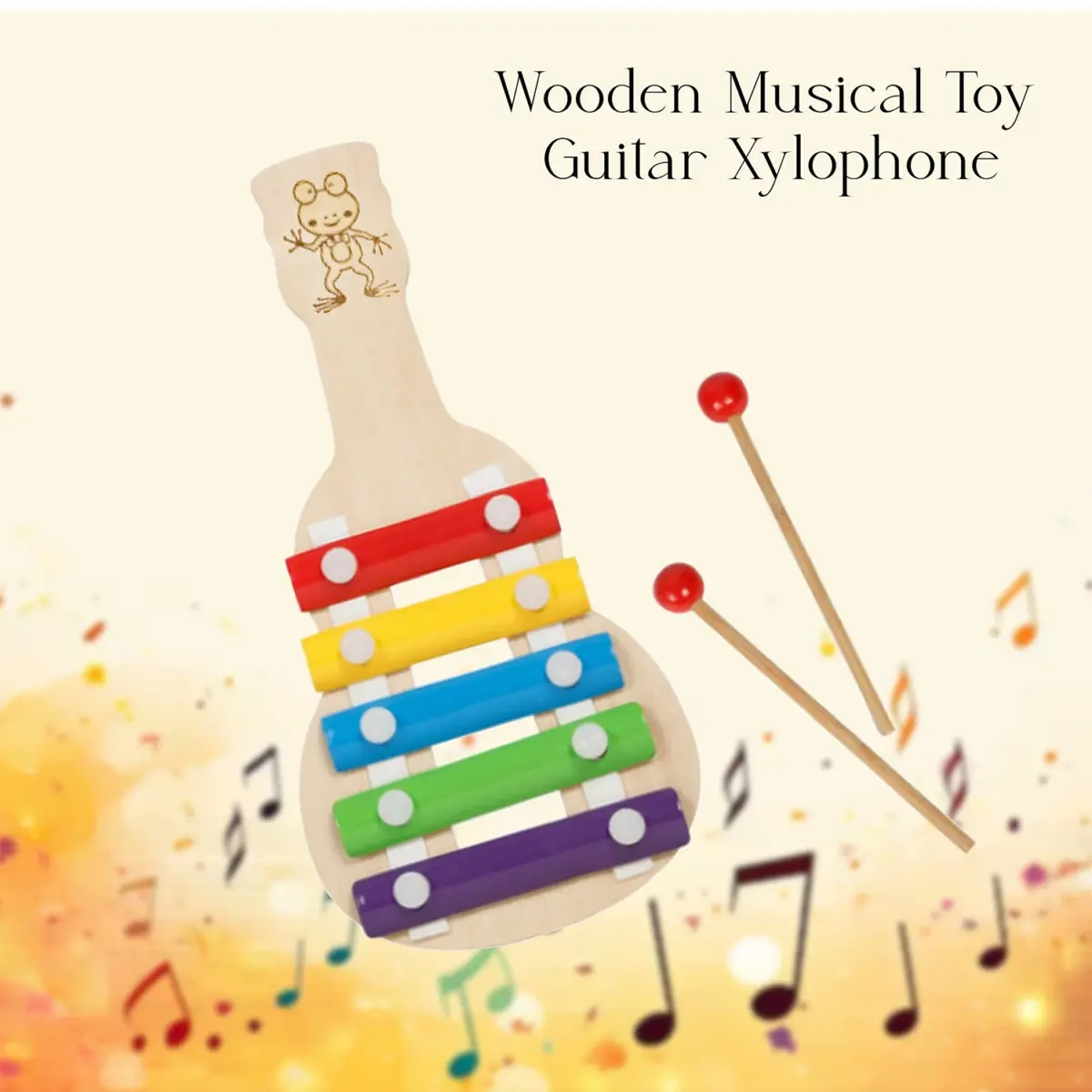 LittleLoot Handcrafted Wooden Xylophone for Kids – Non-Toxic, Eco-Friendly Musical Toy & First Sound Instrument for Early Learning, Sensory Development & Fun Play (Ages 4+) - Image 3