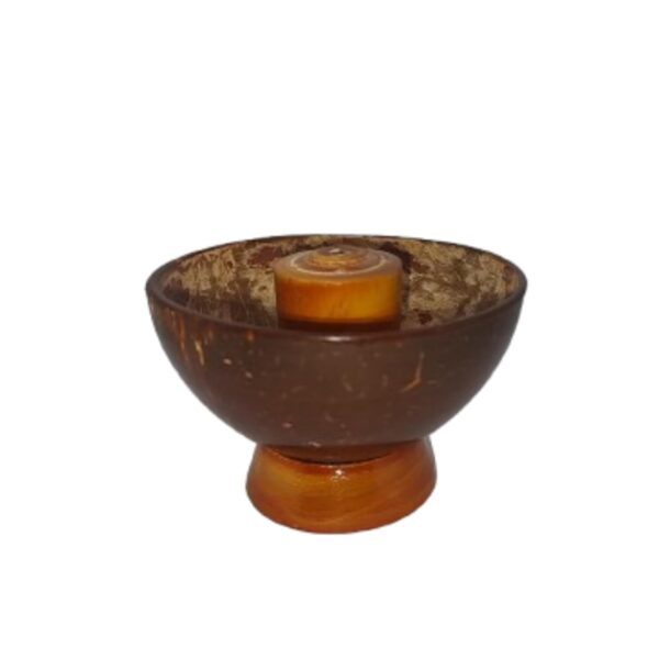 LittleLoot Coconut Shell Agarbathi Stand Cum Dhoop Holder – Handcrafted Wooden Incense Stick & Dhoop Holder | Eco-Friendly, Natural & Durable Incense Burner for Home & Office Aromatherapy