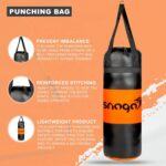LittleLoot Snaga Kids Boxing Kit – Complete Set with Gloves, Adjustable Head Guard & Punching Bag – Durable PU – Orange & Black – Ages 3-10 – Unisex Boys & Girls (Black-Orange) - Image 3