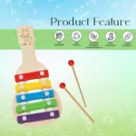 LittleLoot Handcrafted Wooden Xylophone for Kids – Non-Toxic, Eco-Friendly Musical Toy & First Sound Instrument for Early Learning, Sensory Development & Fun Play (Ages 4+) - Image 4